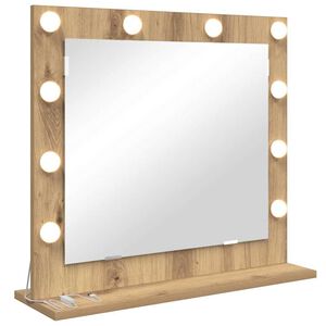 vidaXL Toaletn&eacute; zrkadlo Remeseln&yacute; dub 60 x 55 x 18 cm Obdĺžnikov&yacute;