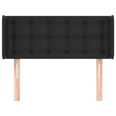 vidaXL Čelo postele so záhybmi čierne 83x16x78/88 cm umelá koža