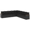vidaXL Patio Sofa Set 9-miestne Black