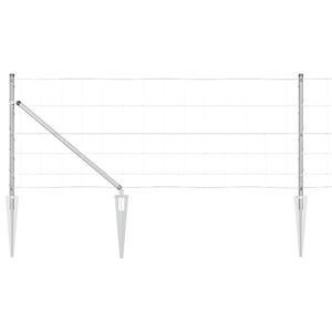 vidaXL Stĺp na plot. Zinkovan&yacute; 25 x 0,8 m Oceľ