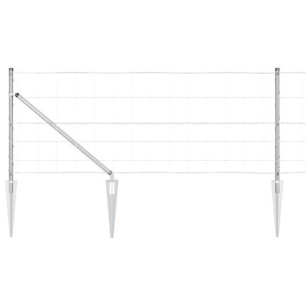 vidaXL Stĺp na plot. Zinkovan&yacute; 25 x 0,8 m Oceľ