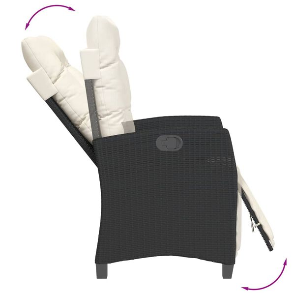 vidaXL 9-dielna záhradná jedálenská sada s vankúšmi čierna polyratan