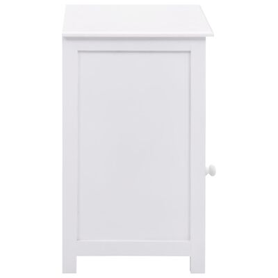 vidaXL Nočný stolík, biely 40x30x50 cm, drevo paulovnie