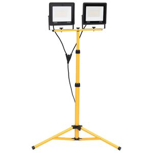 vidaXL LED reflektor so stat&iacute;vom 2x100 W tepl&eacute; biele svetlo