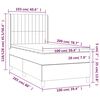 vidaXL Posteľný rám boxspring s matracom čierny 100x200 cm zamat