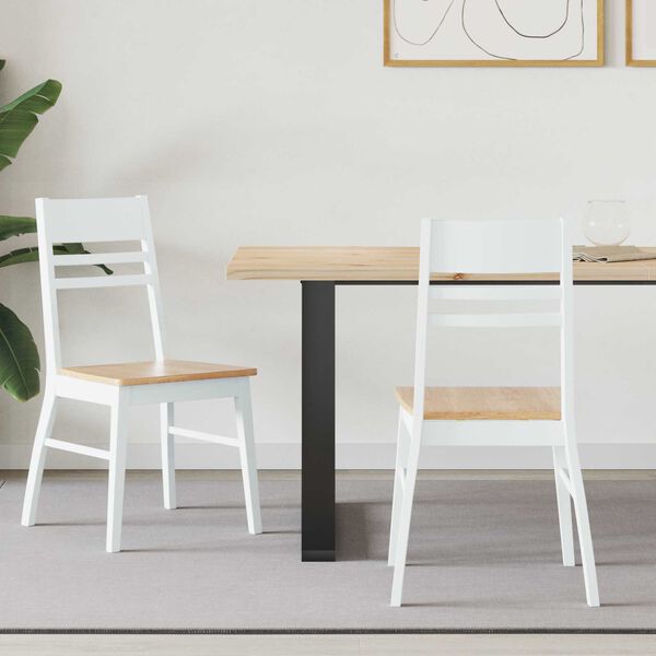 vidaXL Jed&aacute;lensk&eacute; stoličky 2 pcs Biela 43 x 54 x 89 cm