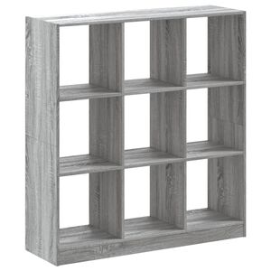 vidaXL Knižnica siv&aacute; sonoma 102x32x108 cm kompozitn&eacute; drevo