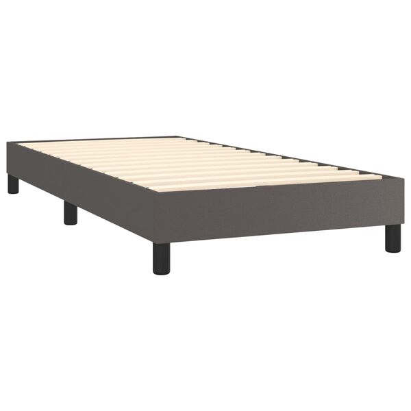 vidaXL Boxspring posteľ s matracom sivá 90x190 cm umelá koža