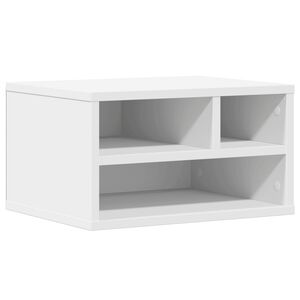 vidaXL Stojan na tlačiareň biely 40x32x22,5 cm kompozitn&eacute; drevo