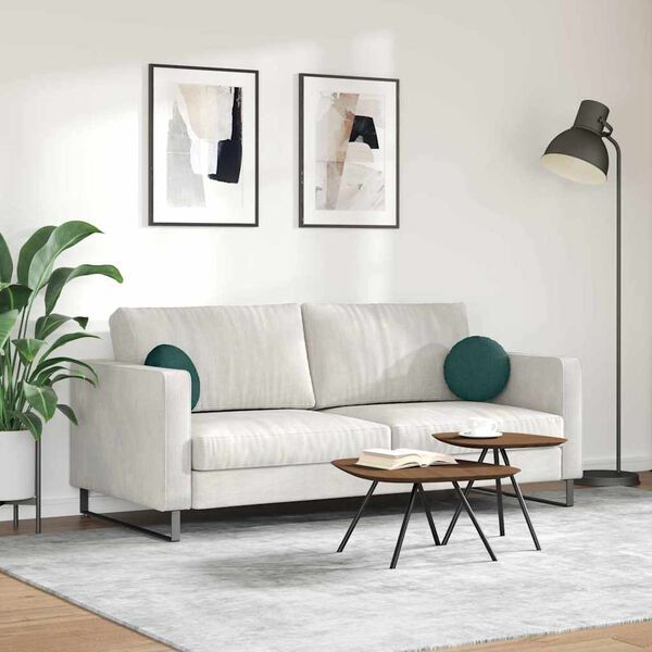 vidaXL Vank&uacute;&scaron;e na sedenie 2 pcs Tmavozelen&aacute; &Oslash;30 x 13 cm l&aacute;tka