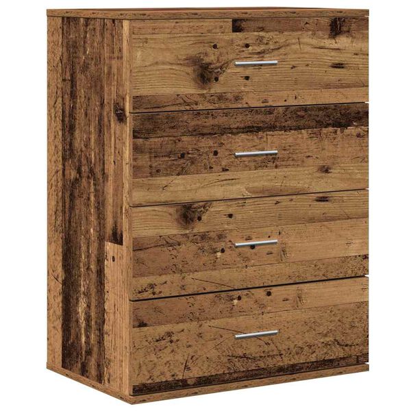 vidaXL Serv&iacute;rovacia skriňa so z&aacute;suvkou Star&eacute; drevo 60 x 39 x 80 cm