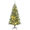 vidaXL Umel&yacute; vianočn&yacute; stromček 300 LED, s&uacute;prava gul&iacute; a sneh 210 cm