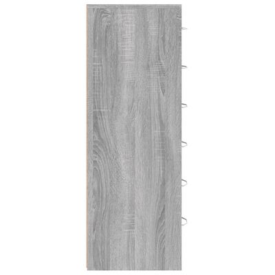 vidaXL Komoda so 6 zásuvkami sivá sonoma 50x34x96 cm spracované drevo