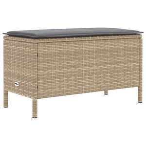 vidaXL Z&aacute;hradn&yacute; taburet Beige a svetlo &scaron;ed&aacute; 80 x 38 x 42 cm PE ratan