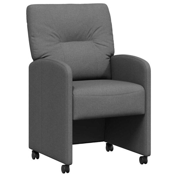 vidaXL Jed&aacute;lensk&eacute; stoličky na kolieskach s kolesami 2 pcs Tmavo &scaron;ed&aacute;