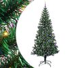 vidaXL Umel&yacute; predsvieten&yacute; vianočn&yacute; stromček Zelen&aacute; 240 cm PVC a kov