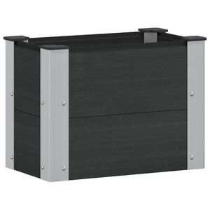 vidaXL Vyv&yacute;&scaron;en&yacute; z&aacute;hradn&yacute; z&aacute;hon Čierna 50 x 30 x 36 cm WPC a hlin&iacute;k