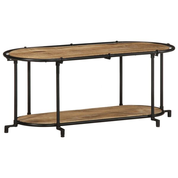 vidaXL TV skrinka 100x42x40 cm, surov&yacute; mangov&yacute; mas&iacute;v