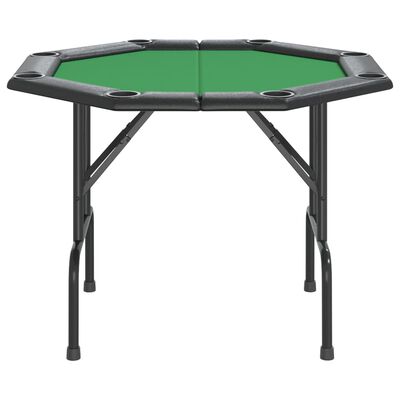 vidaXL Skladací pokrový stôl pre 8 hráčov zelený 108x108x75 cm