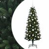 vidaXL Umel&yacute; vianočn&yacute; stromček s guľami 120 cm 150 LED Tepl&aacute; biela