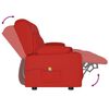 vidaXL 3-miestne sklápacie masážne kreslo+držiaky na poháre, červené