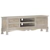 vidaXL TV skrinka siv&aacute; 120x30x42 cm mas&iacute;vne mangovn&iacute;kov&eacute; drevo