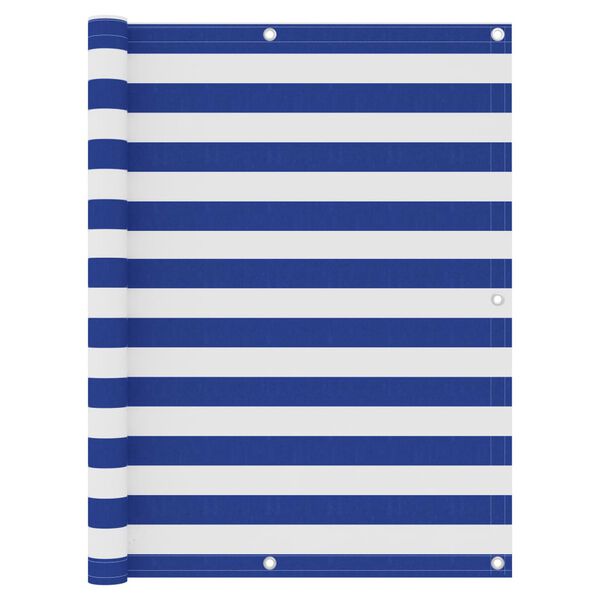 vidaXL Balk&oacute;nov&aacute; mark&iacute;za, biela a modr&aacute; 120x400 cm, oxfordsk&aacute; l&aacute;tka