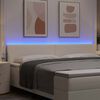 vidaXL LED hlavov&aacute; doska s čelnou doskou Kr&eacute;mov&aacute; 200 cm Polyester