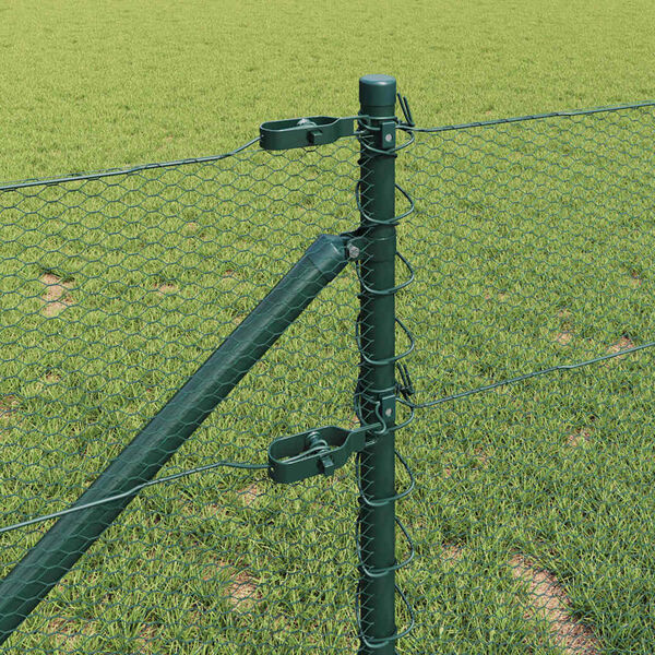 vidaXL Stĺp na plot. Zelen&aacute; 50 x 0,8 m (13 mm sieť) Ocel a PVC