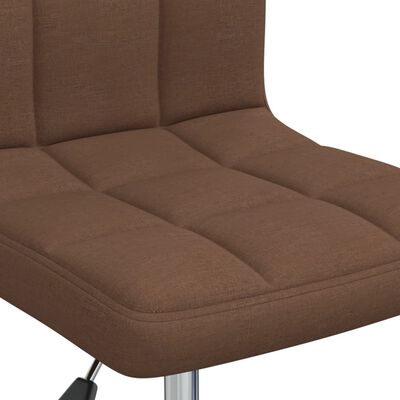 vidaXL Otočná kancelárska stolička hnedá látková