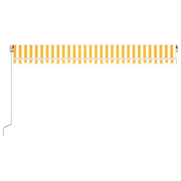vidaXL Ručne zaťahovacia mark&iacute;za 500x300 cm žlt&aacute; a biela