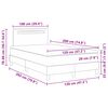 vidaXL Posteľ s pružinov&yacute;m r&aacute;mom Biela 120 x 200 cm Umel&aacute; koža