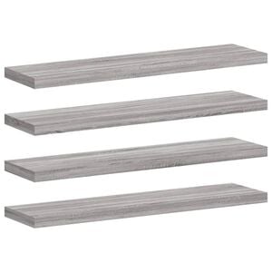 vidaXL N&aacute;stenn&eacute; police 4 ks siv&eacute; sonoma 40x10x1,5 cm kompozitn&eacute; drevo