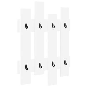 vidaXL Ve&scaron;iak na stenu N&aacute;stenn&yacute; Biela 60 x 3 x 82 cm Kompozitn&eacute; drevo