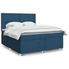 vidaXL Posteľn&yacute; r&aacute;m boxspring s matracom modr&yacute; 180x200 cm l&aacute;tka