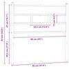 vidaXL Čelo postele, dub sonoma 90 cm, železo a kompozitn&eacute; drevo