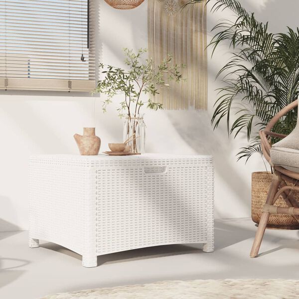 vidaXL Z&aacute;hradn&yacute; &uacute;ložn&yacute; box 60x54x41 cm, PP ratan, biely