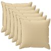 vidaXL Poťah na podložku 6 ks HOUTEN B&eacute;žov&aacute; 35 x 35 cm Polyester