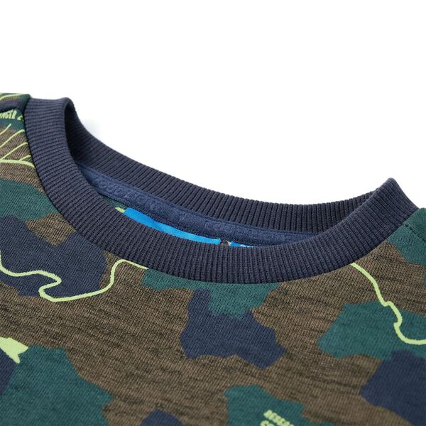 Detská mikina tmavá kaki melanž 116