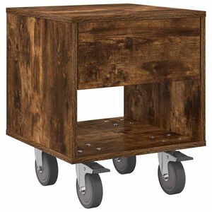 vidaXL Nočn&yacute; stol&iacute;k Dymov&aacute; dub 40,5 x 40 x 48 cm Kompozitn&eacute; drevo