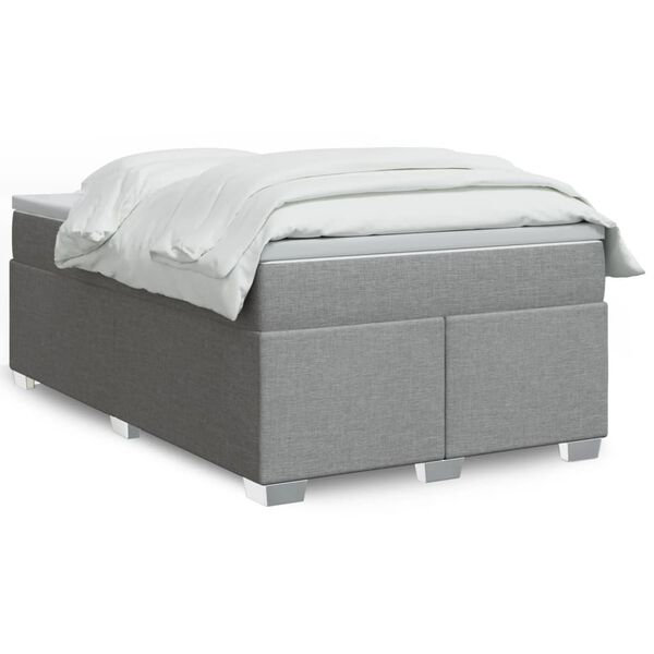 vidaXL Boxspring posteľ s matracom bledosiv&aacute; 120x190 cm l&aacute;tka