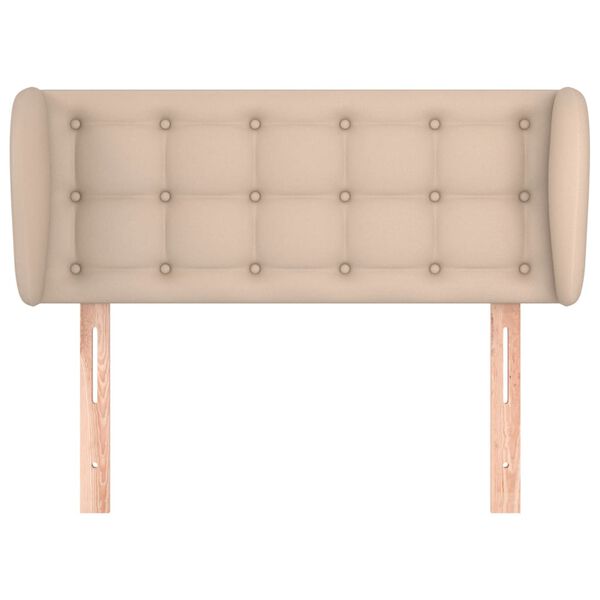 vidaXL Čelo postele so záhybmi kapučínové 103x23x78/88 cm umelá koža