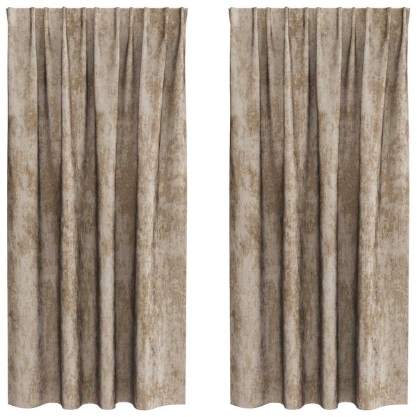 vidaXL Sametov&eacute; z&aacute;vesy 2 pcs &scaron;ampansk&eacute;ho 175 x 140 cm Zamat