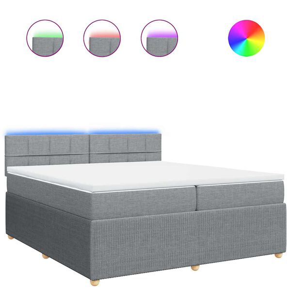 vidaXL Posteľn&yacute; r&aacute;m boxsping s matracom bledosiv&yacute; 200x200 cm l&aacute;tka