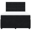 vidaXL Posteľn&yacute; r&aacute;m boxspring s matracom čierny 140x190 cm zamat