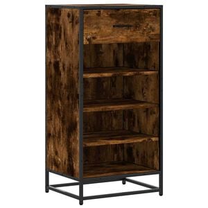 vidaXL Reg&aacute;l na top&aacute;nky dymov&yacute; dub 48x38x97,5 cm spracovan&eacute; drevo