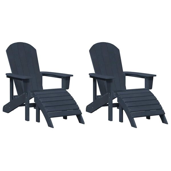 vidaXL Záhradný lounge nábytok 2 pcs Námornícka modrá 74 x 82 x 90cm