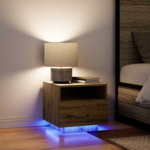 vidaXL Nočn&yacute; stol&iacute;k Remeseln&yacute; dub 40 x 39 x 37 cm Kompozitn&eacute; drevo