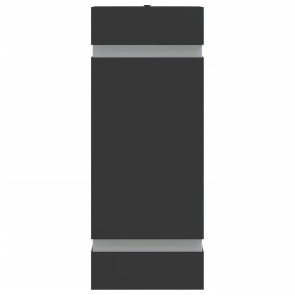 vidaXL Vonkaj&scaron;ie n&aacute;stenn&eacute; svetlo čierne nehrdzavej&uacute;ca oceľ