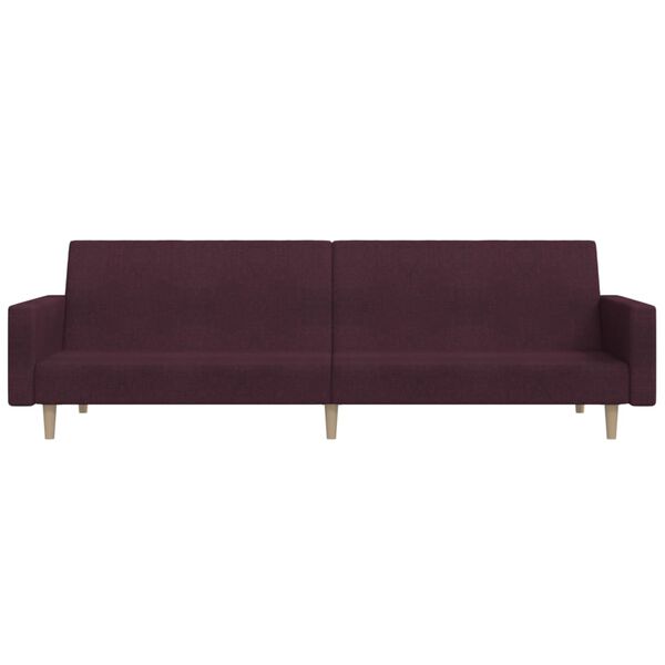 vidaXL 2-miestna rozkladacia pohovka, fialov&aacute;, l&aacute;tka